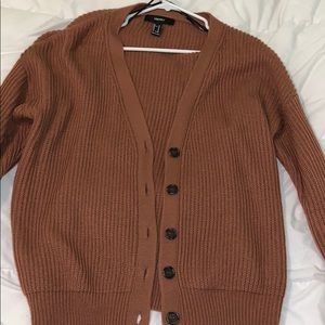 Burnt orange knit cardigan